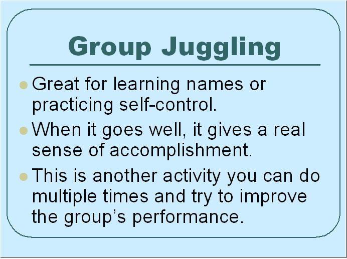 Group Juggling 2 play therapy CEUs